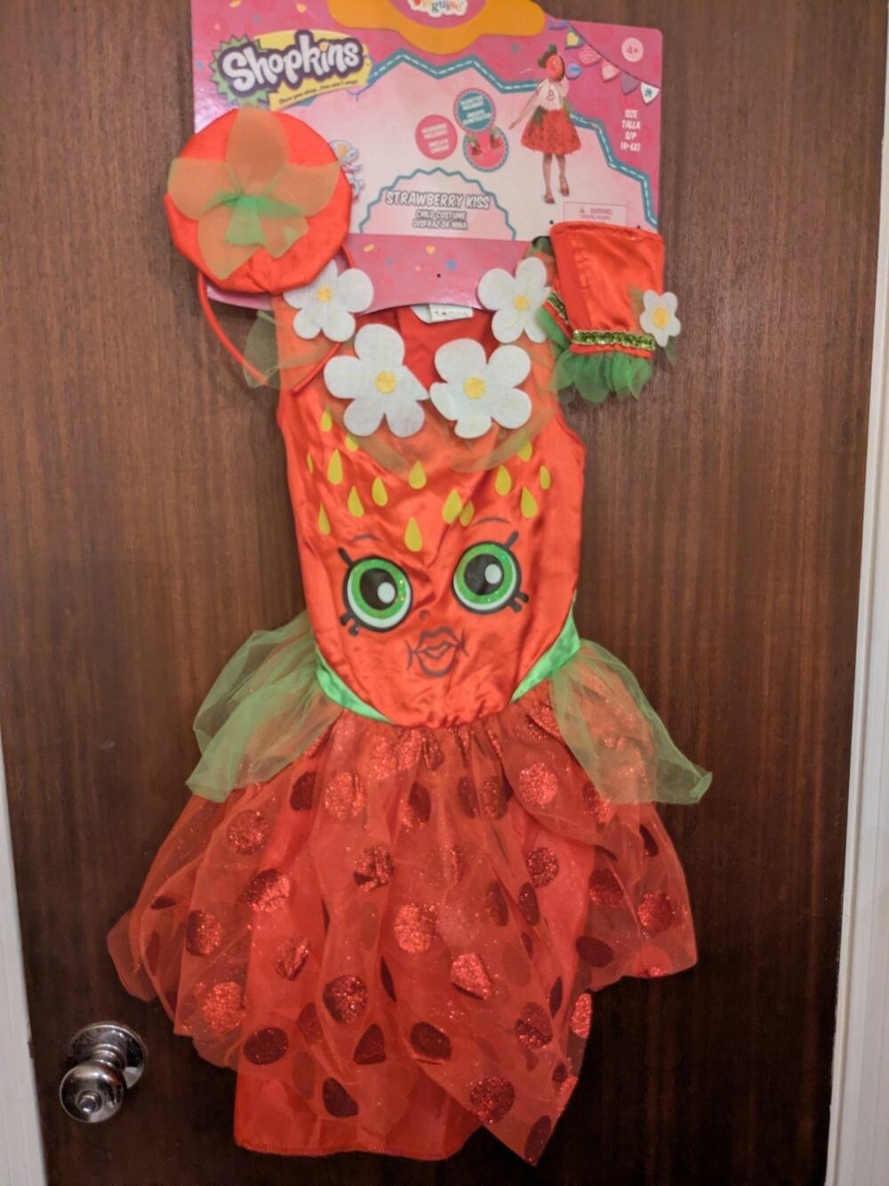 Shopkins Strawberry Kiss Halloween Costume Girls Size S 4-6X